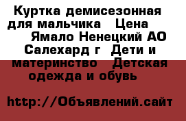 Куртка демисезонная  для мальчика › Цена ­ 2 500 - Ямало-Ненецкий АО, Салехард г. Дети и материнство » Детская одежда и обувь   